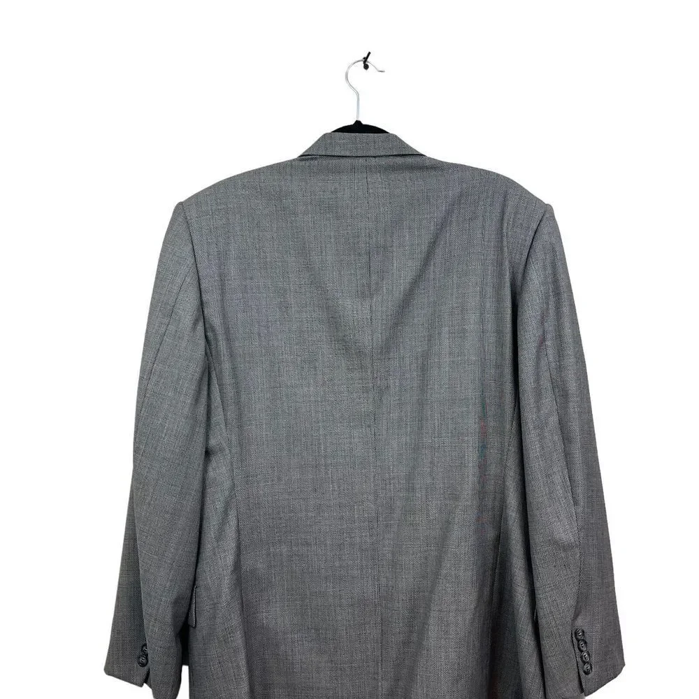 Corneliani Sport Super 100's Virgin Wool Blazer Suit Jacket Men Button Gray 44*